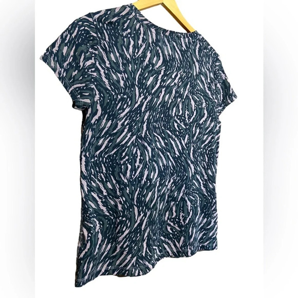 Athleta Organic Daily Printed Tee Abstraction‎ Black Peat Size Small RN 54023 - Picture 8 of 8